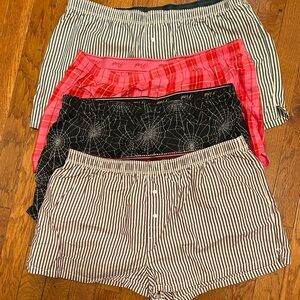 PINK Victoria's Secret Cotton Lounge Shorts - Black, White & Pink Mix